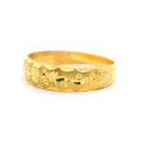 24k Pure Yellow Gold 4.4g Adjustable Wrap Band Ring Size 6