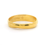 24k Pure Yellow Gold 4.4g Adjustable Wrap Band Ring Size 6