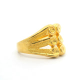 24k Pure Yellow Gold 11.9g Solid Heavy Swirl Design Ring Size 10