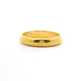 24k Pure Yellow Gold 3.8g Solid 3.5mm Ladies Band Ring Size 4.5