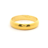 24k Pure Yellow Gold 3.8g Solid 3.8mm Ladies Band Ring Size 5.5
