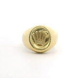 18k Yellow Gold 6.1g Ladies Rolex Style Crown Ring Size 5