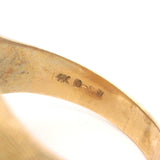 14k Yellow Gold and Inlay Black Onyx Men's Signet Ring Size 11