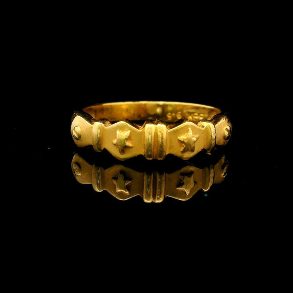 22k Yellow Gold 3.6g Solid Ladies Band Ring Size 6