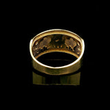 14k Tri Tone Gold 4.7g Ladies Elephant Band Ring Size 7