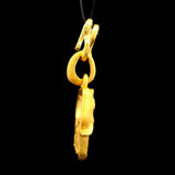 24k Pure Yellow Gold 5.2g Solid Articulated Elephant Charm Pendant