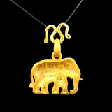 24k Pure Yellow Gold 5.2g Solid Articulated Elephant Charm Pendant