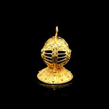 18k Yellow Gold 14g Vintage Articulated Knight's Armor Charm