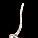 18k White Gold 1.2g Hollow Light Small Ribbed Hoop Earrings Italy