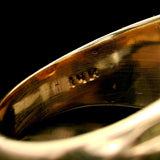 14k Yellow Gold and .900 Mexican Dos Peso Coin Ring Size 9