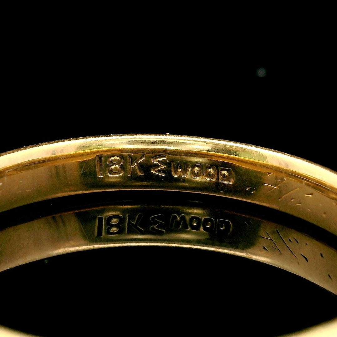 18k Yellow Gold 1930 Men's Vintage 3mm Band Ring Size 9