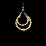18k Yellow Gold Half Spiral Half Polished Small Hoop Earrings Italy