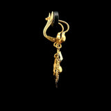 18k Yellow Gold 3.8g Vintage Drop Dangle Ball Earrings Italy 1.5"