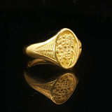 24k Pure Yellow Gold 4.9g Solid Ladies Asian Wrap Band Ring Size 3