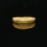 24k Pure Yellow Gold 4.5g Solid Fancy Band Ring Size 5.25