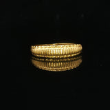 24k Pure Yellow Gold 4.5g Solid Fancy Band Ring Size 5.25