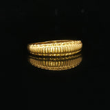 24k Pure Yellow Gold 4.5g Solid Fancy Band Ring Size 5.25