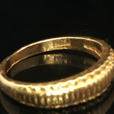 24k Pure Yellow Gold 4.5g Solid Fancy Band Ring Size 5.25