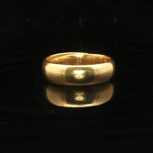 24k Pure Yellow Gold 9.5g Solid 6mm Wrap Band Ring Size 7