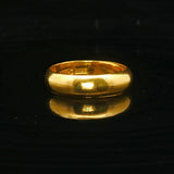 24k Pure Yellow Gold 7.2g Solid 4.5mm Wrap Band Ring Size 6.5