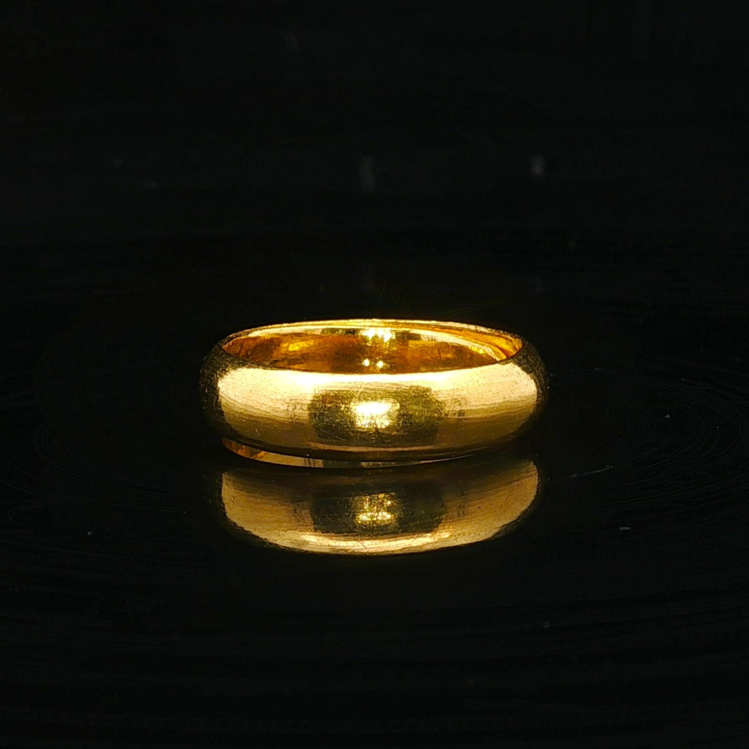 24k Pure Yellow Gold 7.2g Solid 4.5mm Wrap Band Ring Size 6.5