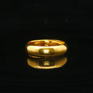 24k Pure Yellow Gold 7.2g Solid 4.5mm Wrap Band Ring Size 6.5