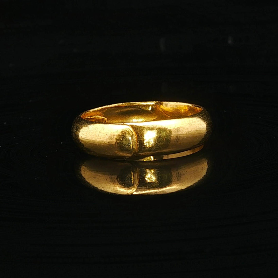 24k Pure Yellow Gold 7.2g Solid 4.5mm Wrap Band Ring Size 6.5