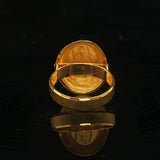 24k Pure Yellow Gold 5g Ladies Diamond Cut Fancy Ring Size 4.5
