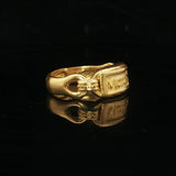 24k Pure Yellow Gold 5.7g Solid Victory Ring Size 5.5