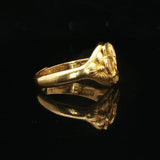 24k Pure Yellow Gold 6.6g Solid Floral Wrap Ring Size 8