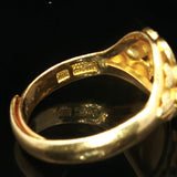 24k Pure Yellow Gold 6.6g Solid Floral Wrap Ring Size 8