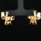 18k Yellow Gold 22.5g Solid Heavy Elephant Stud Earrings