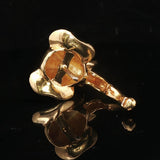 18k Yellow Gold 22.5g Solid Heavy Elephant Stud Earrings