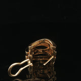 18k Yellow Gold 16g Solid Four Strand Abstract Huggie Earrings