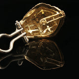 18k Yellow Gold 14.6g Solid Braided Textured Huggie Earrings Italy