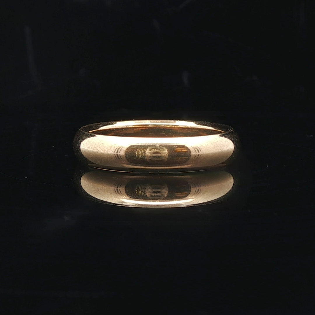 Tiffany & Co. 18k Yellow Gold 7.8g Solid 4.5mm Domed Band Ring Size 9.25