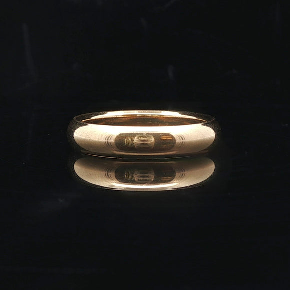 Tiffany & Co. 18k Yellow Gold 7.8g Solid 4.5mm Domed Band Ring Size 9.25