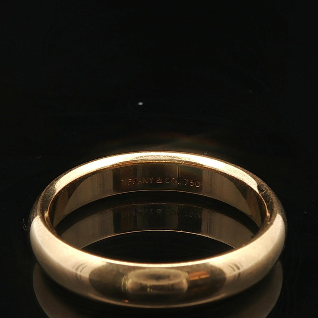 Tiffany & Co. 18k Yellow Gold 7.8g Solid 4.5mm Domed Band Ring Size 9.25