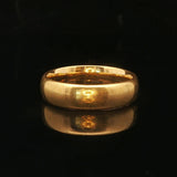 22k Yellow Gold 6.1g Solid Vintage 5mm Band Ring Size 5.75