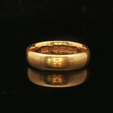 22k Yellow Gold 6.1g Solid Vintage 5mm Band Ring Size 5.75
