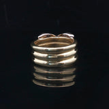 Le Vian 18k Yellow and White Gold and Diamond Solid X Ring Size 6.5