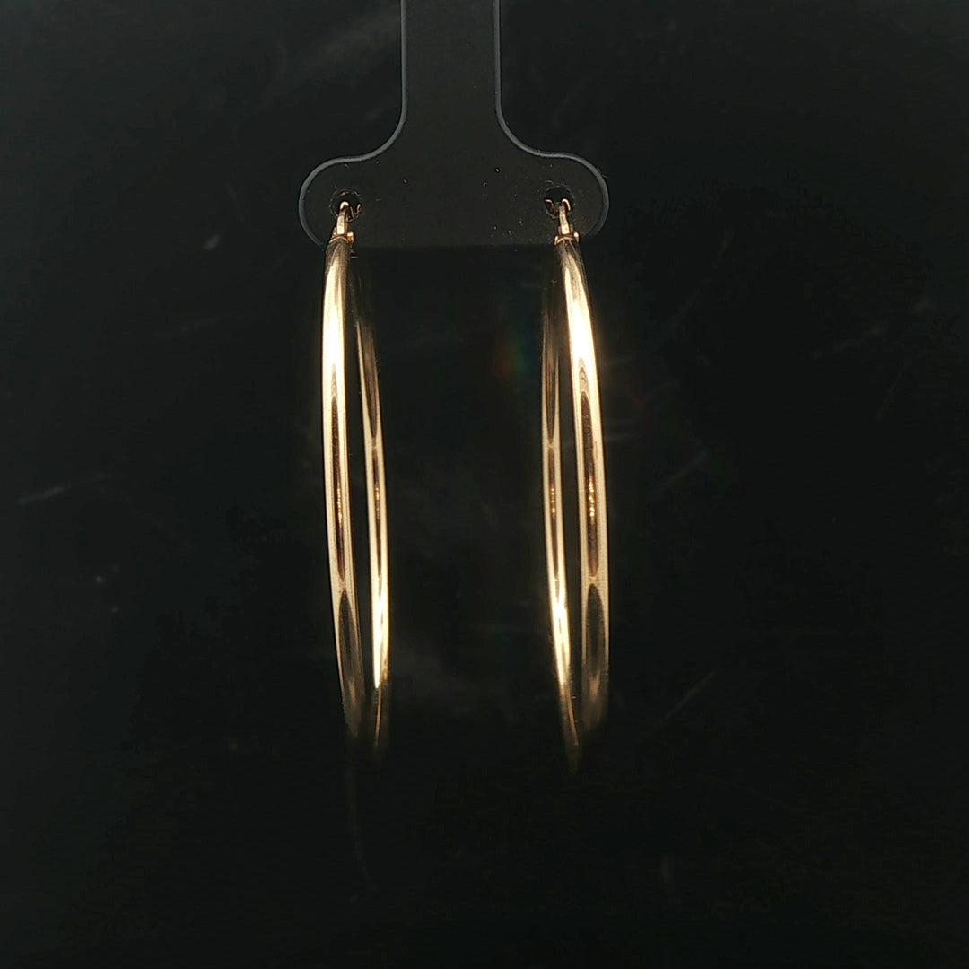 Roberto Coin 18k Yellow Gold 4.4g Polished Large Hoop Earrings Italy 1.8"