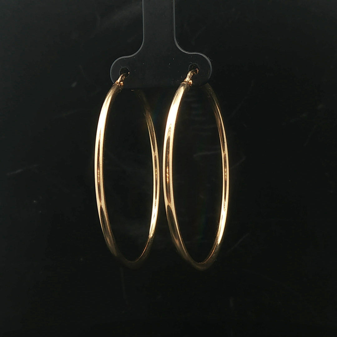 Roberto Coin 18k Yellow Gold 4.4g Polished Large Hoop Earrings Italy 1.8"