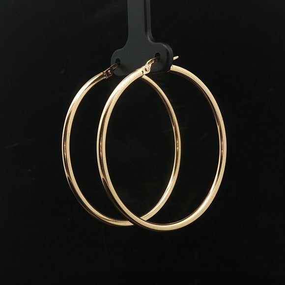 Roberto Coin 18k Yellow Gold 4.4g Polished Large Hoop Earrings Italy 1.8