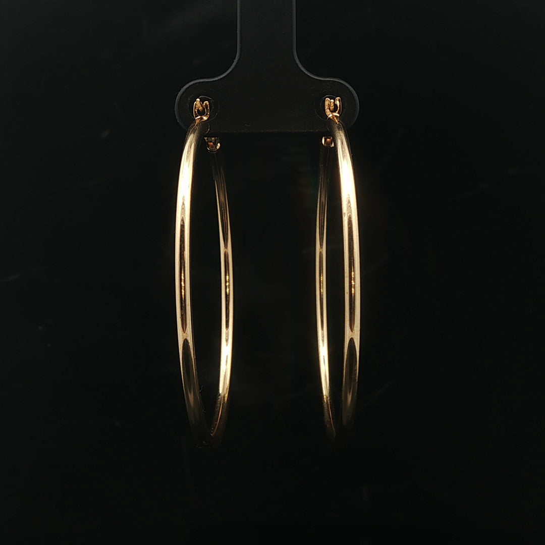 Roberto Coin 18k Yellow Gold 4.4g Polished Large Hoop Earrings Italy 1.8"