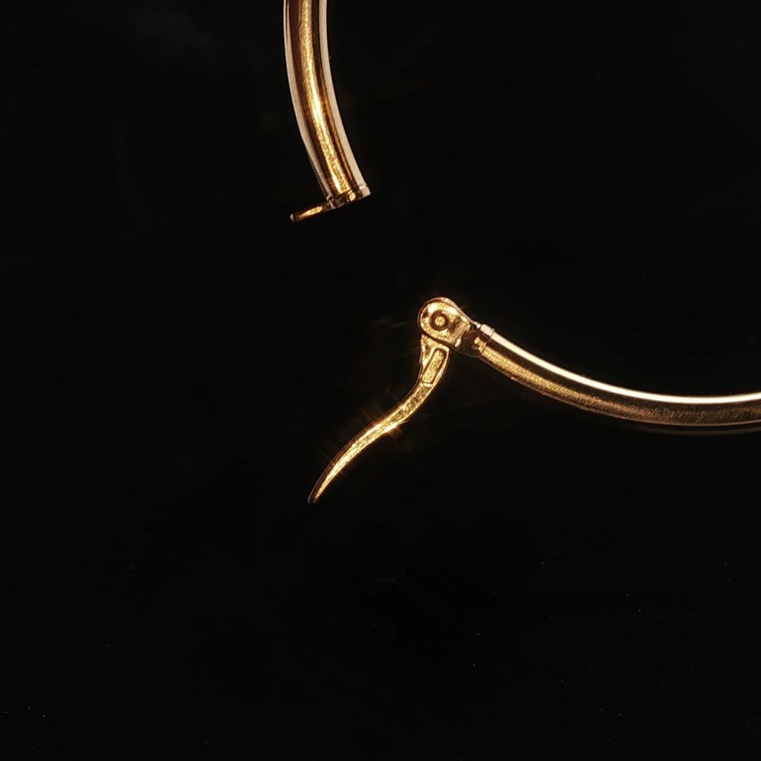 Roberto Coin 18k Yellow Gold 4.4g Polished Large Hoop Earrings Italy 1.8"