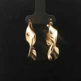 18k Yellow Gold 4.6g Hollow Light Polished Twist Hoop Earrings Italy 1.4"