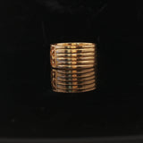 22k Yellow Gold 8.1g Solid 9.5mm Asian Band Ring Size 6.5