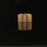 22k Yellow Gold 8.1g Solid 9.5mm Asian Band Ring Size 6.5