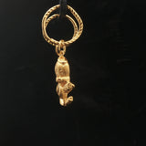 24k Pure Yellow Gold 6.6g Angel Tweety Bird Drop Dangle Earrings 1.3"